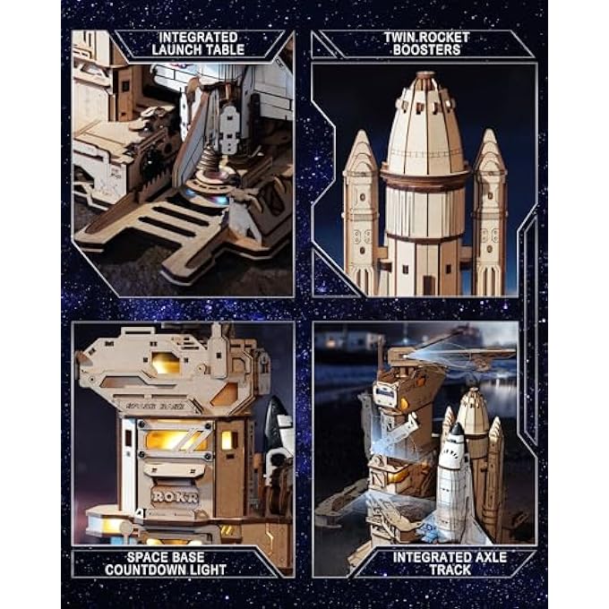 PUZZLE 3D WOOD SPACE SHUTTLE, MODEL KITS FOR BUILDING ADULTS ROCKET, BIRTHDAY GIFTS FOR KIDS AND ADULTS, SPACE SHUTTLE, LKA02 - Image 3